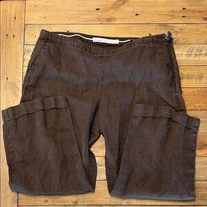 Women’s capri Brown linen Pants